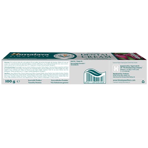 Himalaya Herbals Dental Cream (ZAHN CREME) Toothpaste 100g Anti-inflammatory Anti-swelling Gum Protection Dental Care Hygiene Toothpaste | High-Quality Toothpastes | MySupplementShop.co.uk