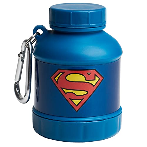 Smartshake Whey2Go Justice League Protein Powder Storage Container 50g Supergirl Pink Protein Shaker Bottle Funnel for Women - 110ml DC Comics Shake Bottle Storage for Protein Shakes | High-Quality Supplement Shakers | MySupplementShop.co.uk