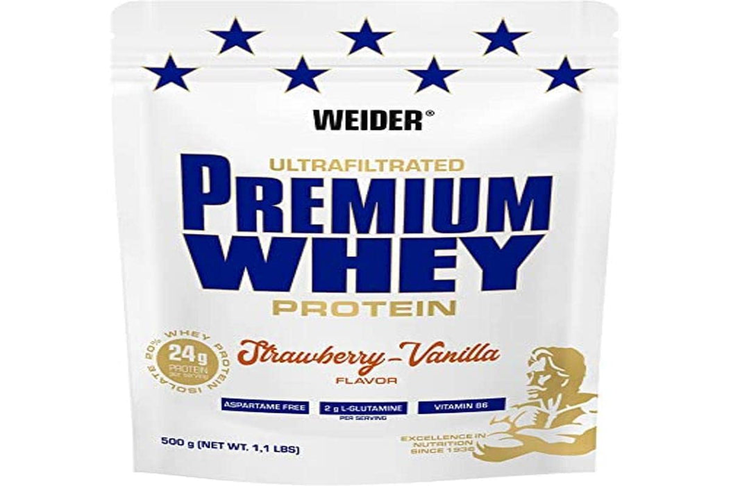 Weider Premium Whey, Strawberry-Vanilla - 500 grams | High-Quality Protein | MySupplementShop.co.uk