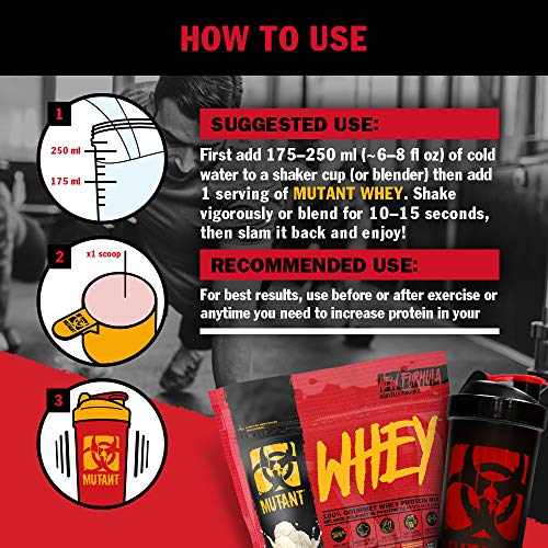 Mutant Whey - 100% Whey Protein Powder Gourmet Taste 22g of Protein 10.4 g EAAs 5 g BCAAs Fast Absorbing Easy Digesting- 4.54 kg - Cookies and Cream | High-Quality Whey Proteins | MySupplementShop.co.uk