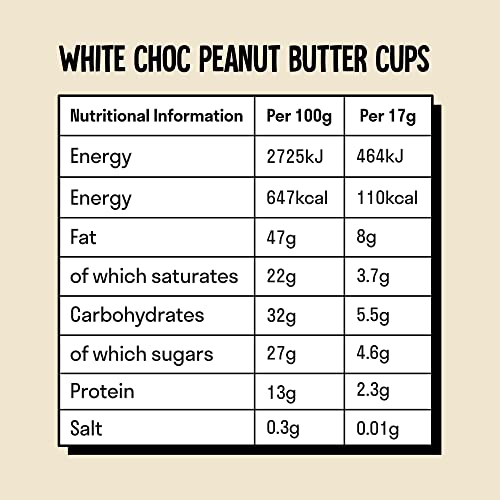 LoveRaw White Choc Peanut Butter Cups 18x34g White Chocolate | High-Quality Health Foods | MySupplementShop.co.uk