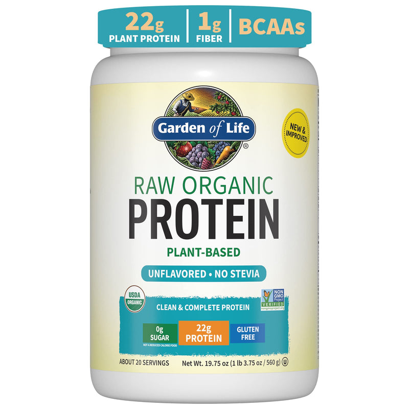 Garden of Life Raw Organic Protein, Unflavored - 560g | High-Quality Casein Proteins | MySupplementShop.co.uk