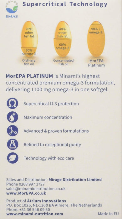 Minami Nutrition MorEPA Platinum 60 Capsules | High-Quality Health & Personal Care | MySupplementShop.co.uk