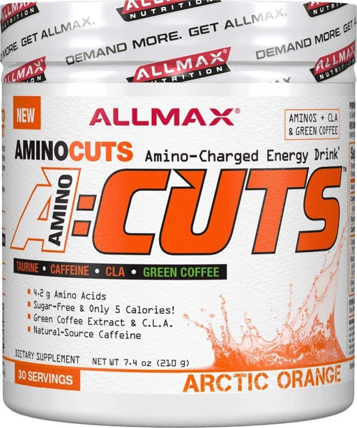 AllMax Nutrition AminoCuts A:Cuts, Orange - 210 grams | High-Quality Amino Acids and BCAAs | MySupplementShop.co.uk