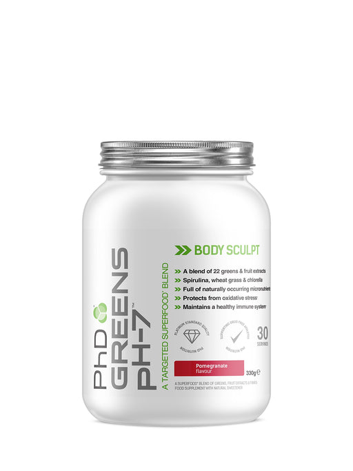 PhD Greens pH-7, Pomegranate - 330 grams | High-Quality Health Foods | MySupplementShop.co.uk