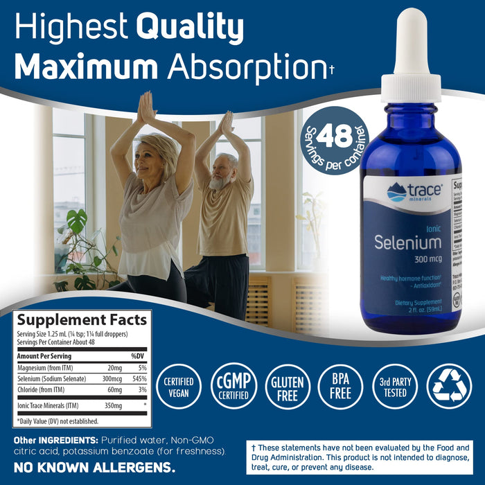 Trace Minerals Research - Ionic Selenium 300 mcg 2 oz Liquid