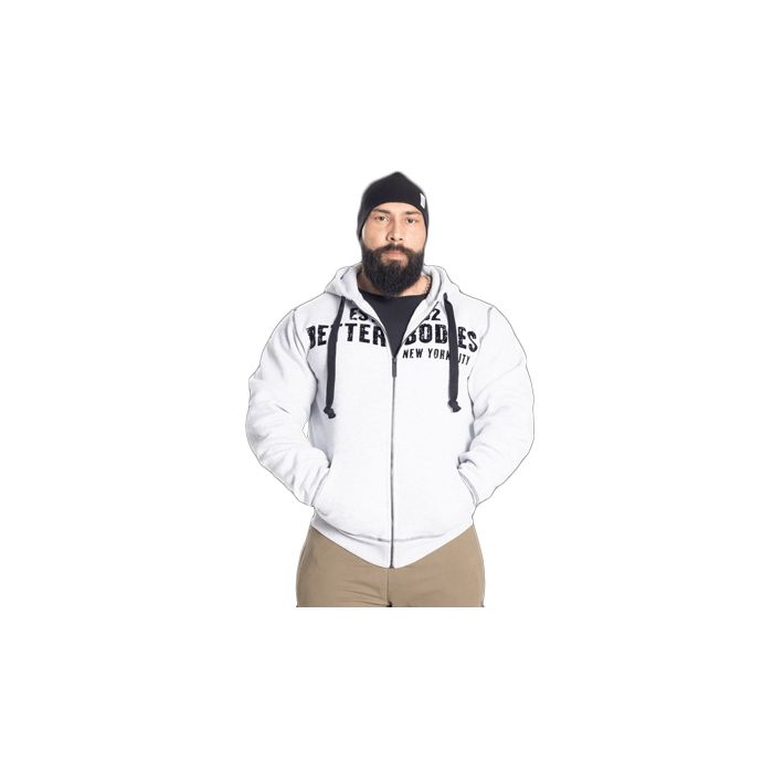 Better Bodies Graphic Hoodie - Light Grey - Medium - Hoodie at MySupplementShop by Better Bodies