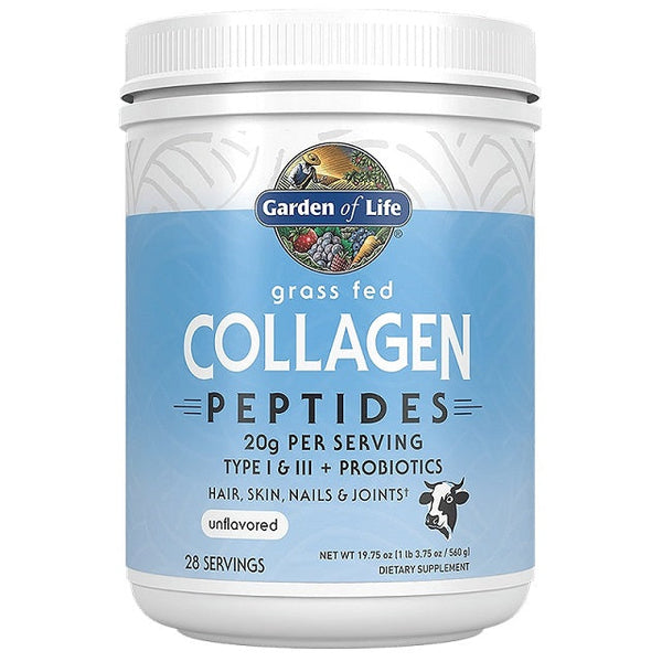 Garden of Life Grass Fed Collagen Peptides - 560g | High-Quality Collagen | MySupplementShop.co.uk