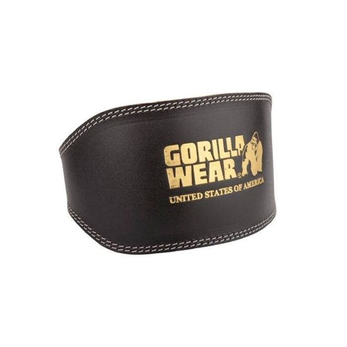 Gorilla Wear Full Leather Padded Belt - Black