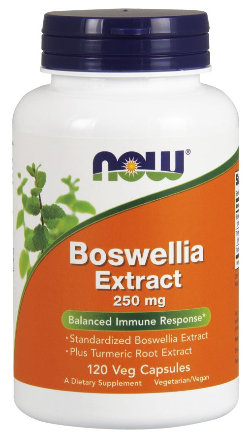 NOW Foods Boswellia Extract Plus Turmeric Root Extract, 250mg - 120 vcaps | High-Quality Health and Wellbeing | MySupplementShop.co.uk