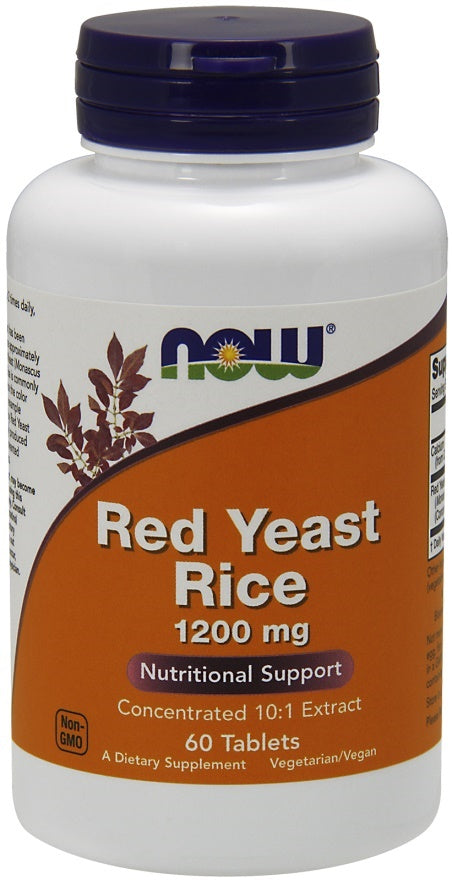 NOW Foods Red Yeast Rice Concentrated 10:1 Extract, 1200mg - 60 tablets - Health and Wellbeing at MySupplementShop by NOW Foods