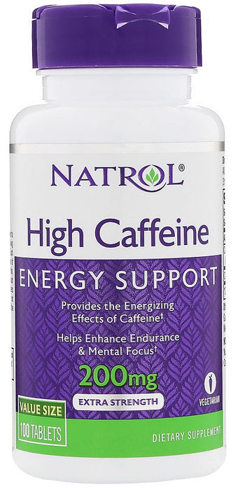 Natrol High Caffeine, 200mg - 100 tabs - Slimming and Weight Management at MySupplementShop by Natrol