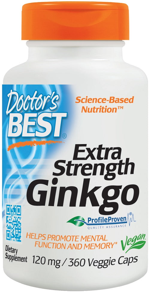 Doctor's Best Extra Strength Ginkgo, 120mg - 360 vcaps | High-Quality Health and Wellbeing | MySupplementShop.co.uk