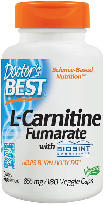 Doctor's Best L-Carnitine Fumarate, 855mg - 180 vcaps - Slimming and Weight Management at MySupplementShop by Doctor's Best