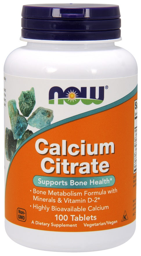 NOW Foods Calcium Citrate with Minerals & Vitamin D-2 - 100 tabs | High-Quality Vitamins & Minerals | MySupplementShop.co.uk