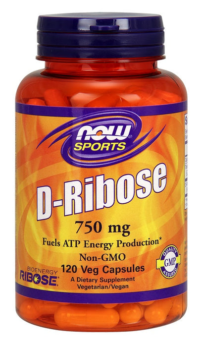 NOW Foods D-Ribose, 750mg - 120 vcaps - Special Formula at MySupplementShop by NOW Foods