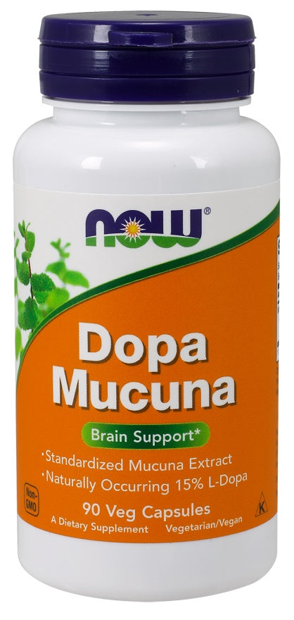 NOW Foods DOPA Mucuna - 90 vcaps | High-Quality Amino Acids and BCAAs | MySupplementShop.co.uk