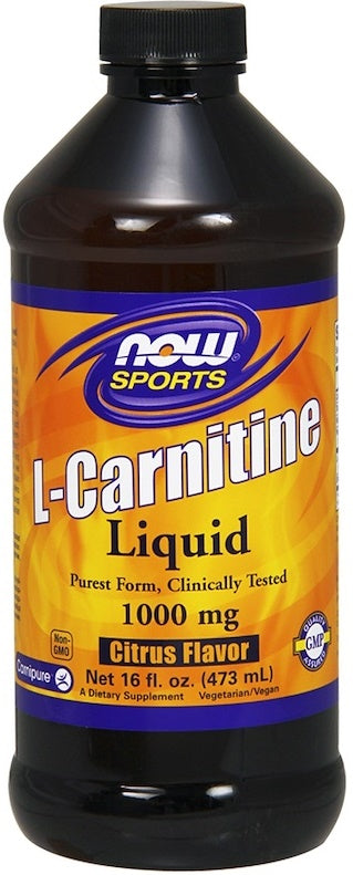 NOW Foods L-Carnitine Liquid, 1000mg Tropical Punch - 473 ml. | High-Quality Amino Acids and BCAAs | MySupplementShop.co.uk