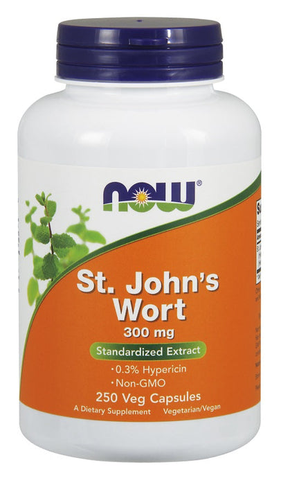 NOW Foods St. John's Wort, 300mg - 250 vcaps - Health and Wellbeing at MySupplementShop by NOW Foods