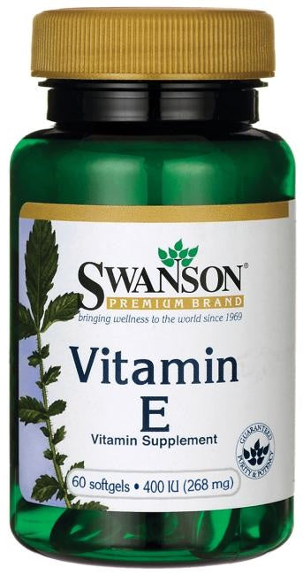 Swanson Vitamin E, 400 IU - 60 softgels | High-Quality Vitamins & Minerals | MySupplementShop.co.uk