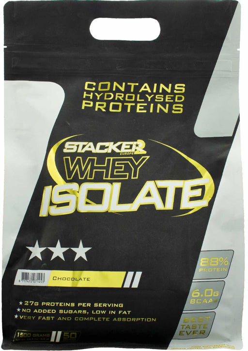 Stacker2 Europe Whey Isolate, Chocolate - 1500 grams | High-Quality Protein | MySupplementShop.co.uk