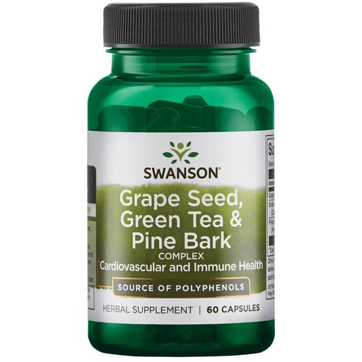 Swanson Grape Seed, Green Tea & Pine Bark Complex - 60 caps | High-Quality Health and Wellbeing | MySupplementShop.co.uk