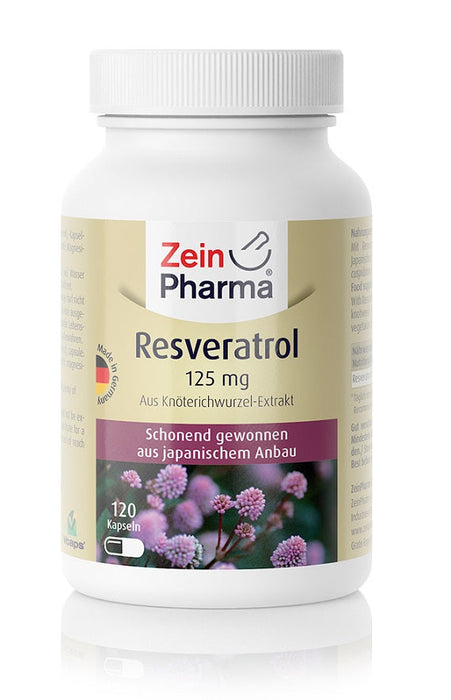 Zein Pharma Resveratrol, 125mg - 120 caps - Health and Wellbeing at MySupplementShop by Zein Pharma