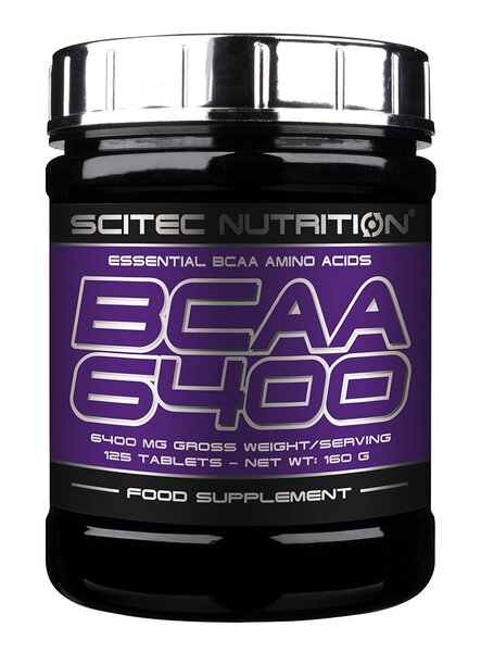 SciTec BCAA 6400 - 125 tablets | High-Quality Amino Acids and BCAAs | MySupplementShop.co.uk