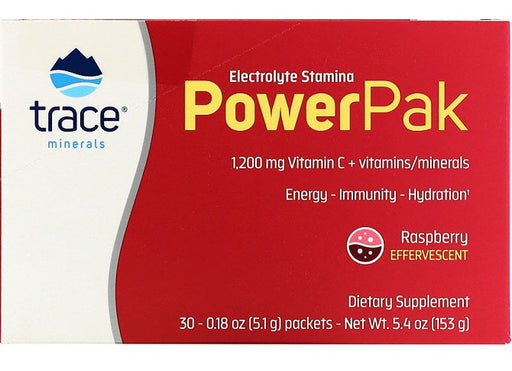 Trace Minerals Electrolyte Stamina Power Pak, Raspberry - 30 packets | High-Quality Sports Supplements | MySupplementShop.co.uk