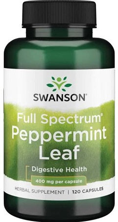Swanson Full Spectrum Peppermint Leaf, 400mg - 120 caps | High-Quality Sports Supplements | MySupplementShop.co.uk