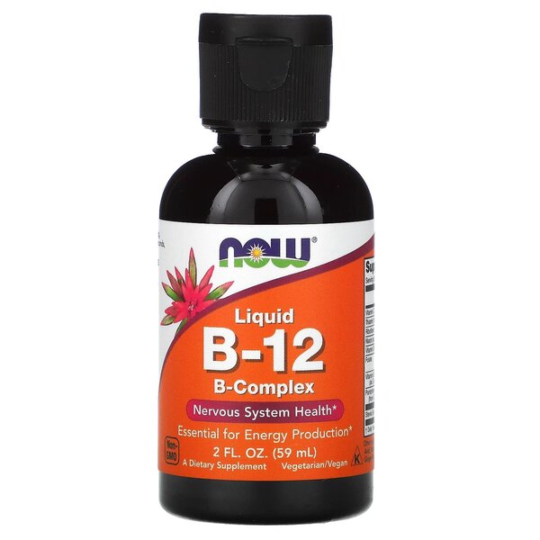 NOW Foods Vitamin B-12 Liquid B-Complex - 59 ml. - Vitamins & Minerals at MySupplementShop by NOW Foods