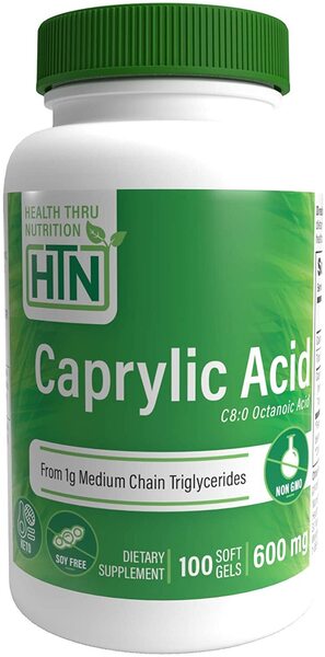 Health Thru Nutrition Caprylic Acid, 600mg - 100 softgels - Combination Multivitamins & Minerals at MySupplementShop by Health Thru Nutrition