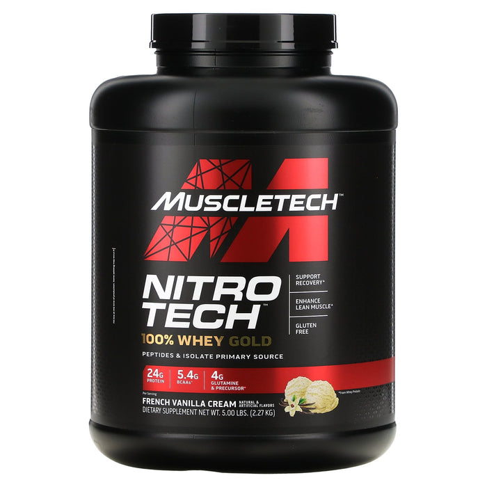 MuscleTech Nitro-Tech 100% Whey Gold, French Vanilla Cream - 2270 grams (EAN 631656710519) - Default Title - Protein at MySupplementShop by MuscleTech