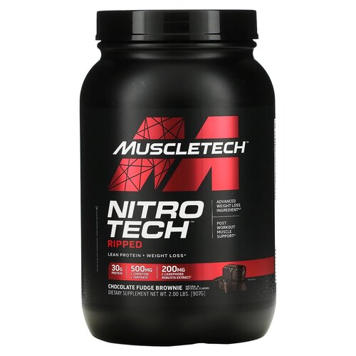 MuscleTech Nitro-Tech Ripped, Chocolate Fudge Brownie - 907 grams - Default Title - Protein at MySupplementShop by MuscleTech