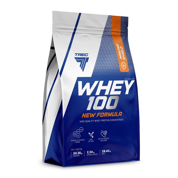 Trec Nutrition Whey 100 - New Formula, Vanilla Cream - 2000 grams | High-Quality Protein | MySupplementShop.co.uk