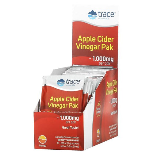 Trace Minerals Apple Cider Vinegar Pak, Orange - 30 packets | High-Quality Sports Supplements | MySupplementShop.co.uk