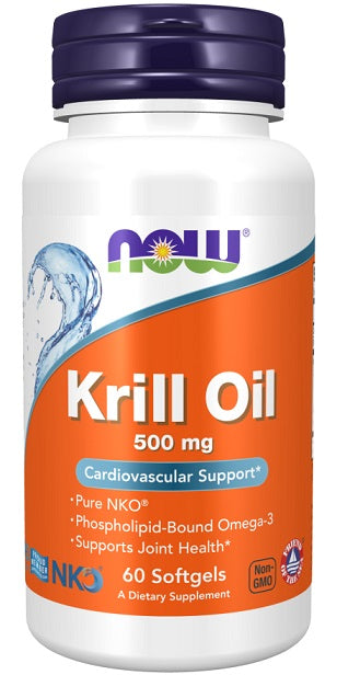 NOW Foods Krill Oil, 500mg - 60 softgels - Joint Support at MySupplementShop by NOW Foods