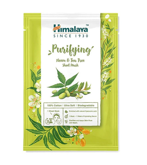 Himalaya Purifying Neem & Tea Tree Sheet Mask - 30 ml. | High-Quality Masks | MySupplementShop.co.uk