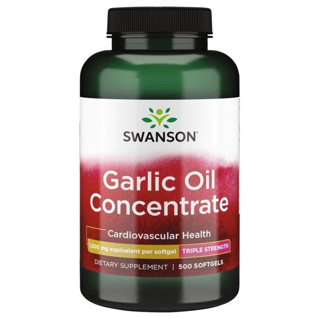 Swanson Garlic Oil Concentrate, 1500mg - 500 softgels - Health and Wellbeing at MySupplementShop by Swanson