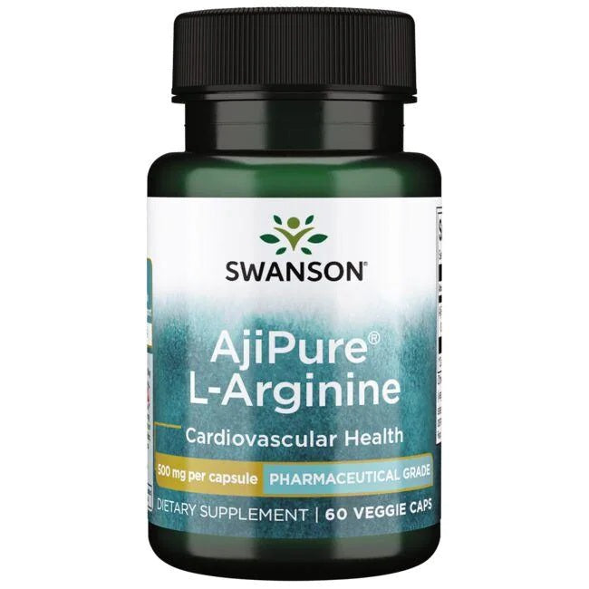 Swanson AjiPure L-Arginine, 500mg - 60 vcaps - Amino Acids and BCAAs at MySupplementShop by Swanson