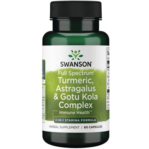 Swanson Full Spectrum Turmeric, Astragalus &amp; Gotu Kola Complex - 60 caps - Health and Wellbeing at MySupplementShop by Swanson