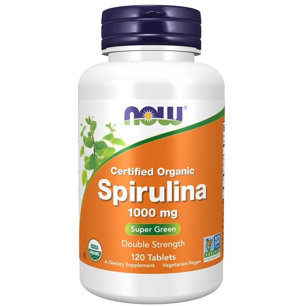 NOW Foods Spirulina Organic, 1000mg - 120 tabs | High-Quality Health and Wellbeing | MySupplementShop.co.uk