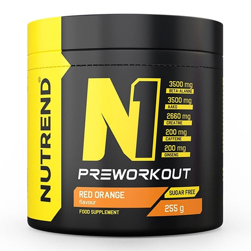 N1 Pre-Workout, Red Orange - 255g by Nutrend at MYSUPPLEMENTSHOP.co.uk