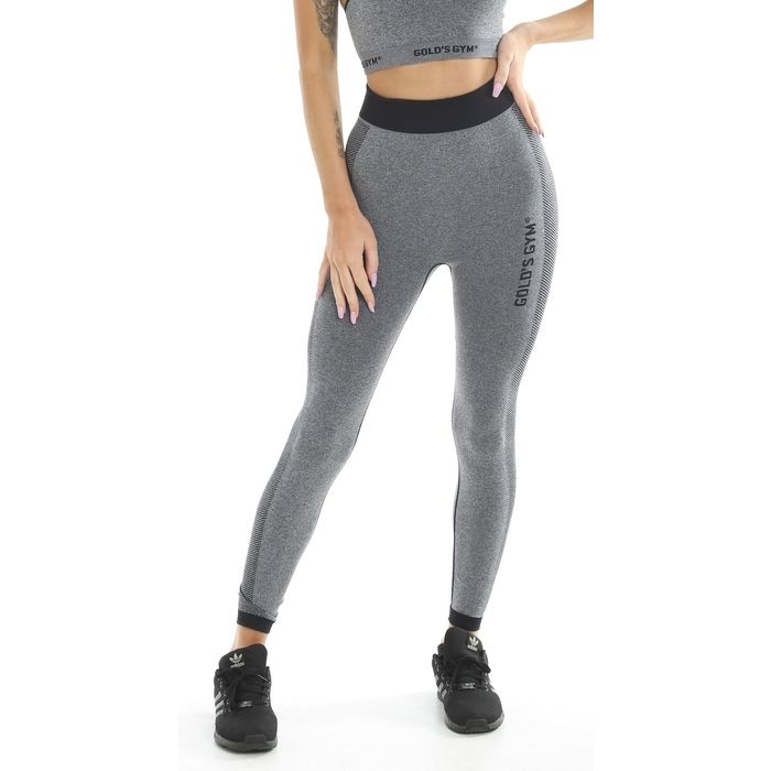 Gold's Gym Ladies Seamless Leggings - Grey - M/L - Leggings at MySupplementShop by Gold's Gym